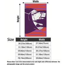 Red Purple Geometric Background Itachi Uchiha Flannel Blanket Naruto Anime Character Plush Throw Blanket For Couch Bedroom Travel - Colour 1 - View 5