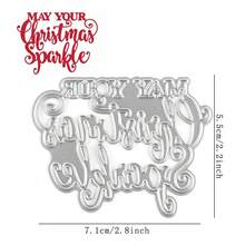 Christmas-Themed Blessing Art Words Metal Cutting Dies Suitable For Holiday Gift Decoration Cards, For Handmade Cards, Photo Albums, Scrapbook Decorations, Template Art Decoration - Metal Cutting Dies - View 28