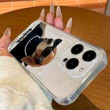 [Envío en 24h desde España] Funda de teléfono: Perro con gafas de moda, adecuada para iPhone 17 Pro Max/17AIR/16/15/14/13/12/11. Fundas de teléfono transparentes con ranura para tarjeta, absorción de impactos, práctica, cojín de aire en las cuatro esquinas, nuevo diseño creativo y lindo, funda protectora de alta calidad para hombres y mujeres. - Color de la imagen 1 pieza - Ver 4