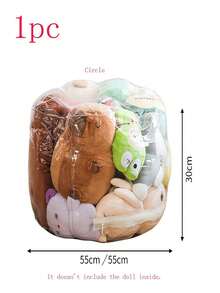 大容量透明沙發收納箱,多種尺寸可選:39.37 X 35.43 英吋/100 X 90 公分、80 X 76 X 70 公分、76 X 65 X 60 公分、45 公分,多用途,PVC 材質,耐用易清潔,適合居家用品 - 查看 16
