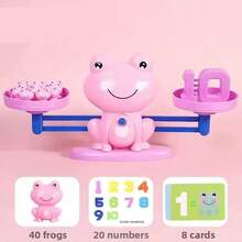 Frog Balance Scale Math Educational Toy, Toddler Number Recognition Addition & Subtraction Arithmetic Learning Tool, 3-Level Difficulty Challenge Cards, Hand-Eye Coordination & Balance Perception Training, Children's Desktop Game - Multicolor - View 16