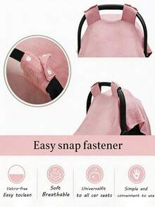 1pc Baby Solid Color Basket Cover, Solid Color Gauze Baby Car Seat Sunshade, Adjustable Quick-Release Multi-Function Soft Baby Stroller Cover, Essential Outdoor Baby Item, Perfect Gift For Baby! - Multicolor - View 7