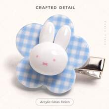 MIFFY Official Cute Kawaii Cream Style Rabbit Hair Clip, Pearl Flower No Trace Bang Side Barrette, Sweet Girly Versatile Hair Accessory For Women Girls, 2026 Viral Tk Ins Daily Hairstyle Decor Lovely Gift Limited Edition - Hair Clip - View 10