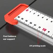 65cm Aluminum Alloy T-Square Woodworking Ruler, 4-In-1 Multi-Angle Measuring & Drilling Positioning Tool For Carpentry Cabinet Hole Layout, Precision Drafting - 65*5cm - View 8