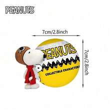Monogram 1PC Peanuts Officially Licensed Mystery Blind Box Mini Figure Collectible Pop Culture Desktop Ornament Gift For Teens Adults Anime Fans Birthday Holiday - Yellow - View 2