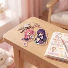 DDLC Doki Doki Literature Club Natsuki 壓克力鑰匙圈 可愛動漫女孩吊飾 視覺小說遊戲角色周邊 桌面裝飾 背包包掛件 房間裝飾 家居裝飾 開學季收藏品 御宅族禮物 動漫配件 桌面展示 粉絲禮物 - 多色4 - 查看 7