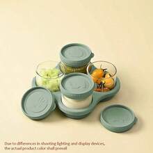 [4pcs]Baby Food Storage Containers With Tray And Lid - Portable Baby Meal Prep Boxes, Cute Pattern Design Suitable For Travel, Puree, Steamed (120ml) - Food Dispenser - View 12