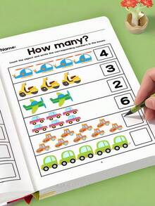 1pc Children's Math Addition And Subtraction Workbook (Numbers 1-20), Color-Coded Number Tracing And Decomposition Workbook, Suitable For Home Education And Classroom Math Learning Activities, Can Be Used As Educational Support Material And Preschool Teaching Material, Especially Helpful For Developing Early Writing And Math Skills, Also A Beneficial Guide For Home And Kindergarten Learning. - Multicolor - View 4