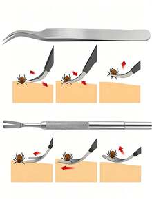 1/3/4pcs Stainless Steel Flea Removal Tool And Grooming Kit; A Flea-Removal Comb Designed For Catching Fleas And General Grooming. Convenient And Practical, It Is Ideal For Daily Home Grooming And The Top Choice For Pet Hygiene. - Multicolor - View 7