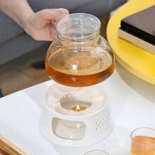 Ceramic Teapot Warmer Tea Pot Holder Tea Light Candle Holder For Heating - White - View 7