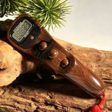 Wood Grain 3-Ball Handheld Electronic Counter With LCD Display, One-Key Reset, Prayer Beads Counter, Ramadan Tasbih Recitation Counting Tool, Ramadan Gift, 3-Ball Press Accurate Counting, Buddhist Chanting Ramadan Prayer Portable Counting Pendant - Multicolor - View 2