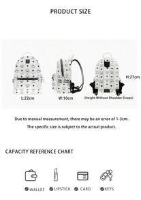 Mcm Stark Series Vintage Printed Men's Backpack With Dual Shoulder Straps MMKEAVE16WT001 - 白色MMKEAVE16WT001 - 查看 10