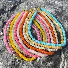 Women's Colorful Beaded Stone Necklace, Local Bohemian Style Beaded Necklace, Natural Stone Summer Beach Jewelry For Women - Necklace - View 12