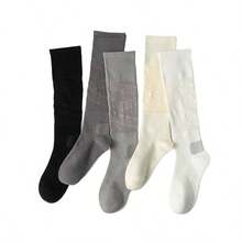 1 Pair Solid Color Breathable Thin Compression Socks, Leg Sleeves For Tennis, Volleyball, Running, Quick Dry Pressure Socks, Spring/Summer - Multicolor - View 14