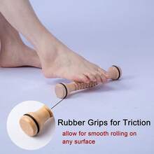 Wooden Foot Roller Massager, Wood Therapy Tool, Wooden Reflexology Tool, Foot Roller For Plantar Fasciitis And Neuropathy, Relieve Foot Pain, Wood Therapy Massage, Muscle Relaxation Roller Massage Stick - Apricot - View 6