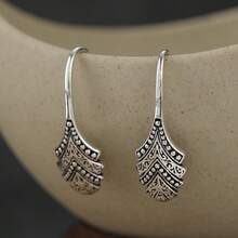 Classic And Simple Copper Hoop Earrings With A Street Vibe, Perfect For Daily Wear And Party Accessories - Antique Silver - View 4