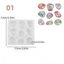 1pc Asymmetrical Earring Stud Pendant Keychain Silicone Mold, Epoxy Resin Casting Mold, Suitable For Jewelry Accessories, Keychain, Pendant Making, Perfect For Handmade Crafts, Easy Demolding And Reusable - Silicone Mold - View 11
