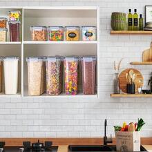 24 Pack Airtight Food Storage Containers With Lids For Kitchen Pantry Organization And Storage, Plastic Canister Set For Cereal, Pasta, Flour & Sugar, Labels & Marker - View 7