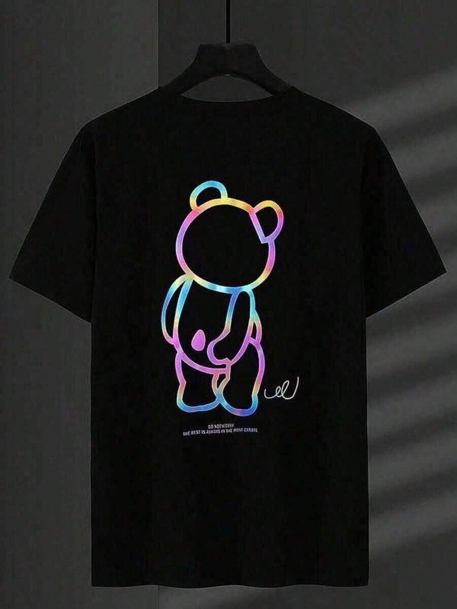 Men T-Shirts - 黑色 - 查看 1
