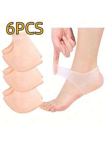 Thick Breathable Gel Heel Pads-Comfortable Silicone Heel Cushions,Suitable For Heel And Achilles Tendonitis-Provide Flexible Foot Support For Hiking, Travel And Daily Use-Enhance Comfort And Foot Support,Summer, Beach,Travel Essentials - Multicolor - View 10