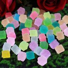 Realistic Mini Colorful Glow-In-The-Dark Cube Resin Food Toy Decor, Handmade DIY Phone Case Accessories, Photography Props Material, Holiday Gift For Friends - Multicolor - View 5