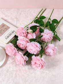 1/2/6/8 pièces Fleurs de pivoine artificielles, tiges de pivoine fausses en vrac, décorations florales réalistes avec tiges, idéales pour mariage, fête, décoration de gâteau, décoration de table de salon, plantes artificielles, ornements d'automne, décoration de chambre & jardin, cadeaux. - Multicolore - Voir 8
