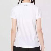 Under Armour Women's Sports Knit Round Neck Short Sleeve T-Shirt - White - View 2