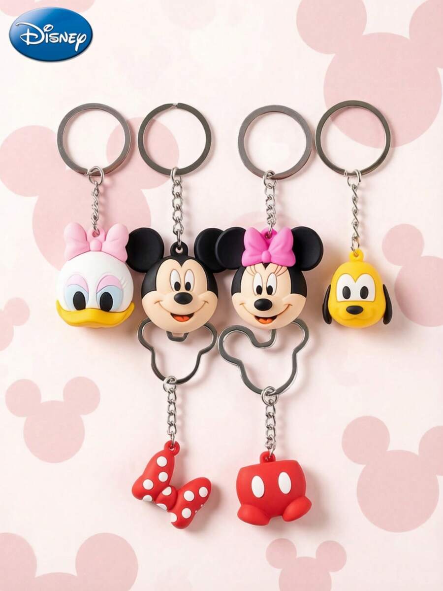 1PC Disney Officially Licensed Mickey Mouse Minnie Daisy Duck Pluto 3D Keychain Cute Cartoon Head Pendant For Car Key Backpack Decor Fashion Accessory Exquisite Collectible Ornament Ideal Birthday Holiday Gift For Disney Fans - Ball 1 - View 1