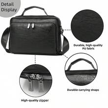 KAIDUCH Vintage Crossbody Bag For Men Large Capacity Shoulder Bag Sling Bag For Men School Daily Use Casual Style Bag Durable Fabric Bag Perfect Gift For Men - Multicolor - View 3