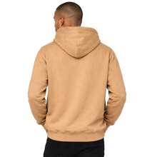Men's Plain Fleece Hoodie With Kangaroo Pocket - Dark Beige - View 3
