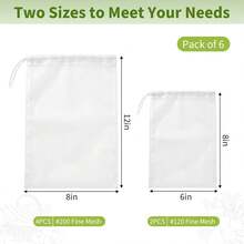 Cast Iron Juicer Bags,10Pack |     Reusable Nylon Juice Filter Strainer,200 Fine Mesh Juice Strainer After Juicing - View 3
