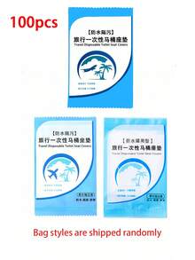 1/10/50入 一次性旅行馬桶座墊 便攜式旅行商務馬桶墊 防水便攜衛生紙墊 旅行必備/度假必備/浴室配件/旅行必備/露營/旅行/馬桶配件/馬桶座墊 - 彩色 - 查看 12