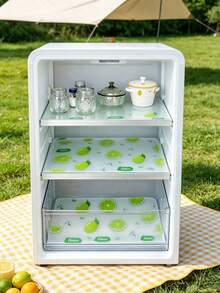1/2/4pcs Waterproof Refrigerator Mats - Moisture-Proof, Anti-Slip, Washable And Reusable. Made Of EVA Material With Novel Lemon Pattern. Suitable For Refrigerator And Kitchen Decor, Door Mats, Personalized Gifts, Kitchen Essentials, Tools, Kitchen Gadgets, Kitchen Supplies, Sushi, Cooking, Kitchen Accessories, Kitchen Supplies - Multicolor - View 3
