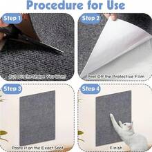 Anti Cat Scratch Mat Trimmable Self-Adhesive Carpet Mat Pad Cat Pet Scratcher Furniture Couch Corner Indoor Sofa Wall Protector - 30*30cm - View 11