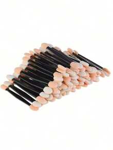 200/100/50pcs Dual-Head Sponge Nail Art Brushes With Gradient Design, Rhinestone Decorated Hand-Held Sponge Brushes, Dual-Head Eyeshadow Brushes, Suitable For Eye Makeup Tools And Nail Art Tools - Multicolor - View 6