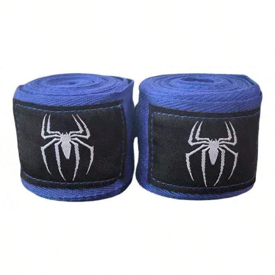 Pack Of 2 Spider Design Boxing Hand Wraps, 5m Black For Muay Thai And MMA - White - View 1