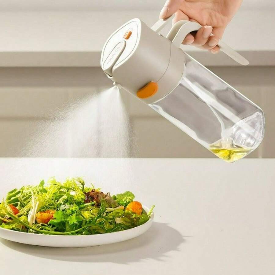 1件 2合1油瓶噴霧瓶,廚房居家使用油噴瓶,防滴漏霧化玻璃油壺 - 查看 1
