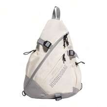 Bolso bandolera de gran capacidad negro para hombres | Mochila cruzada de pecho estilo techwear | Correa ajustable con múltiples bolsillos - Multicolor - Ver 15