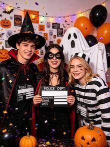 3pcs Halloween Prisoner Costume Name Tags, Prison Prisoner Name Tags, Prisoner Name Tag Props, Suitable For Halloween Party, Role Play, Stage Performance Props, Party Decoration - A - View 3