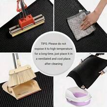 1pc Upgraded Honeycomb Cat Litter Mat, Urine-Proof Waterproof Scratch-Resistant Litter Collection Mat, Washable Foldable Floor Protector, Suitable For Multi-Cat Households And Pet Care Back To School Season - Black - View 2