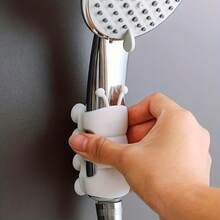 1/2pcs Caterpillar Shower Rack, Caterpillar Shower Suction Cup Hanging Shower Head Base Stand, Universal, No Drilling Required, Movable And Fixed Shower Accessories - Caterpillar Silicone Frame - View 9