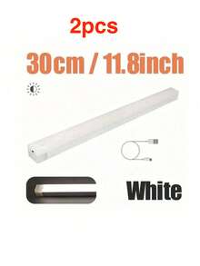 1pc LED Night Light, 10/20/30/50cm Rechargeable Magnetic Sensor Wardrobe Light, Easy Installation Portable, Suitable For Wardrobe, Bedroom, Camping, Stairs Lighting, Warm White & White Light Options, Camping Accessory - Multicolor - View 20