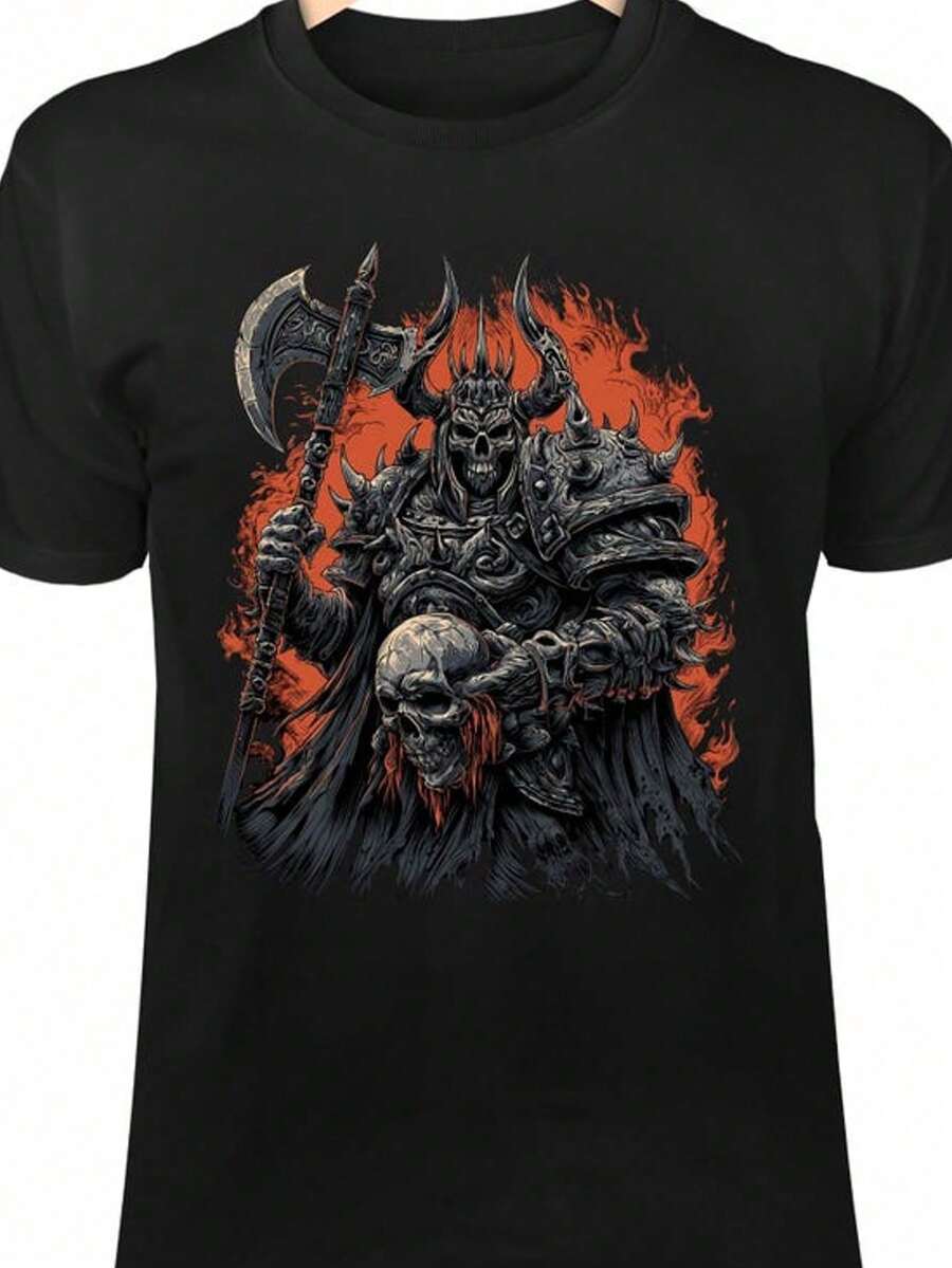 Dancing With My Demon Shirt Halloween Skeleton Monster T Shirt Horror-Themed Patterned Shirt Gothic Cute Style - 黑色 13 - 查看 1