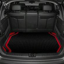 1pc Universal Car Trunk Mat Fits Most Models - Diamond Mesh Thickened Design Luggage Mat Easy Installation Suitable For SUV, Sedan, Hatchback - B - View 1