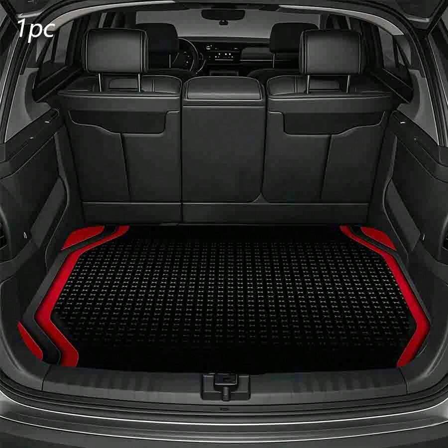 1pc Universal Car Trunk Mat Fits Most Models - Diamond Mesh Thickened Design Luggage Mat Easy Installation Suitable For SUV, Sedan, Hatchback - B - View 1