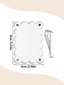 Nuova molletta magnetica per foto da parasole auto, cornice magnetica trasparente in acrilico universale per frigorifero, molletta per cornice foto da parasole auto, cornice foto personalizzata fai-da-te per decorazione auto, regalo per coppie, molletta per cornice foto commemorativa per animali domestici e famiglia - onda - Visualizzare 6
