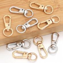 5pcs/Pack Metal Hook Clasp Zinc Alloy Blank Plate Buckle 13X32mm Keychain Pendant DIY Jewelry Accessories Phone Charm Connector Universal Swivel Hook - Hook and Clasp - View 7