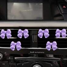 3/4/6 Pcs Pink Bow Car Interior Cute Car Interior Accessories Car Air Vent Decoration Clip Bow Car Air Vent Decoration Clip - A - View 11