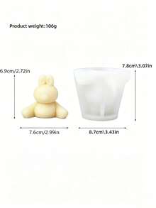 DIY Crystal Bear Candle Silicone Mold - Handmade Plaster & Aromatherapy Decor, Asymmetrical Shape Craft Tool - Candlestick Mold - View 12