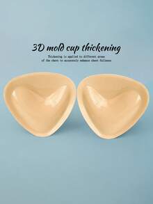 2pcs Silicone Triangle Thick Adhesive Bra, Double-Sided Self-Adhesive Invisible Nipple Covers - Multicolor - View 5